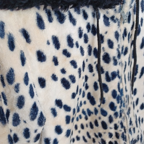 Vintage 1960s Little Girl Faux Fur Dalmation Spot Polka Dots Coat Talon Zip READ - Picture 6 of 16